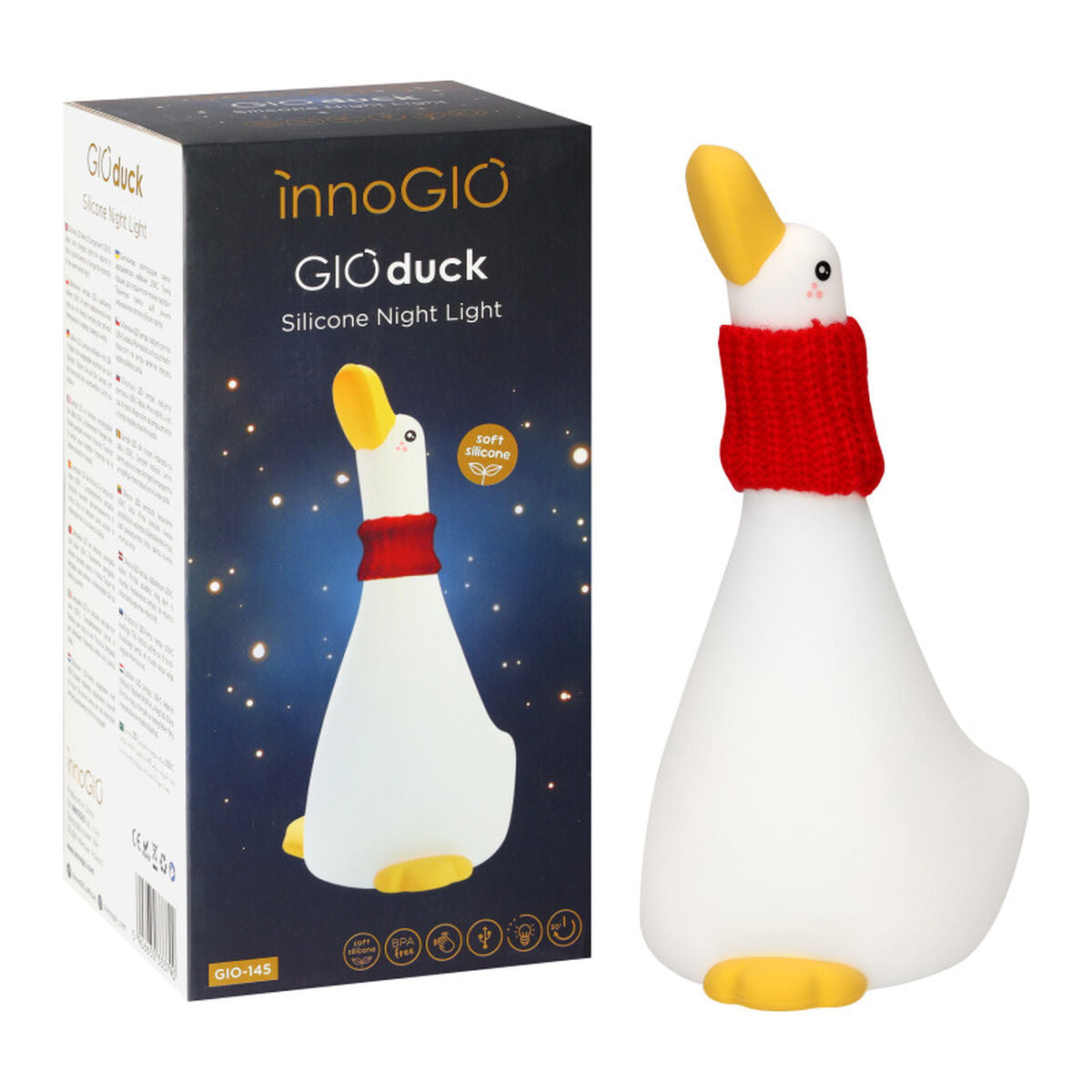 Lumière de nuit Innogio 145 GIODUCK Blanc Silicone
