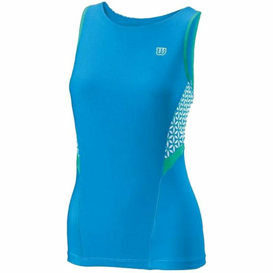 Maillot de Corps sans Manches pour Femme Wilson Glamour Vert Tennis Réversible (Reconditionné C)
