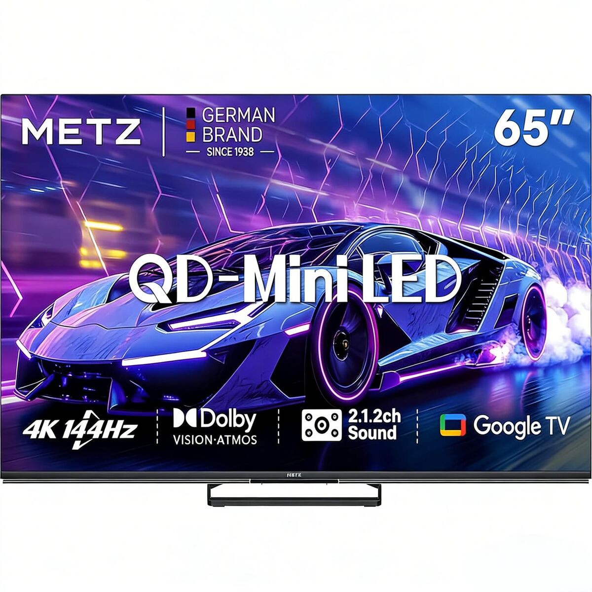 Metz Smart TV 65MNE8000Z 65 pouces 4K Ultra HD QLED Mini LED HDR noir