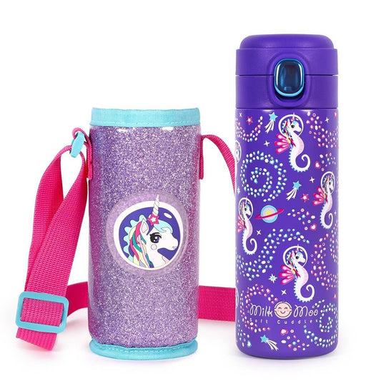 Milk&Moo Bouteille Ayris inox violet 420 ml enfant
