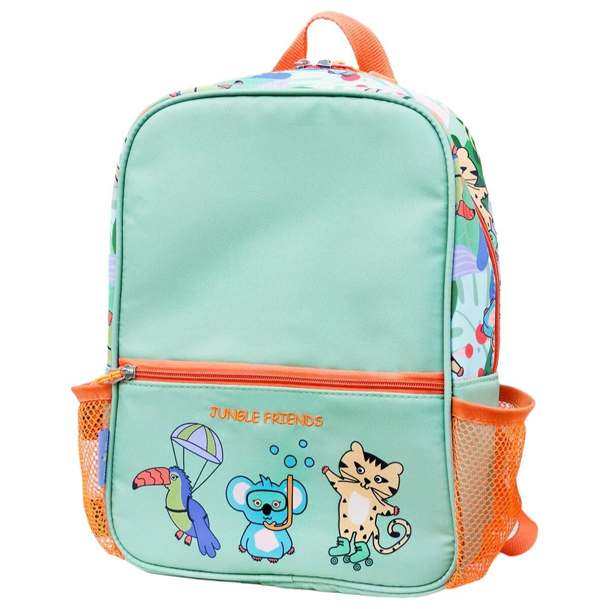 Milk&Moo Sac à dos enfant Jungle Friends vert ergonomique, rembourré, réglable