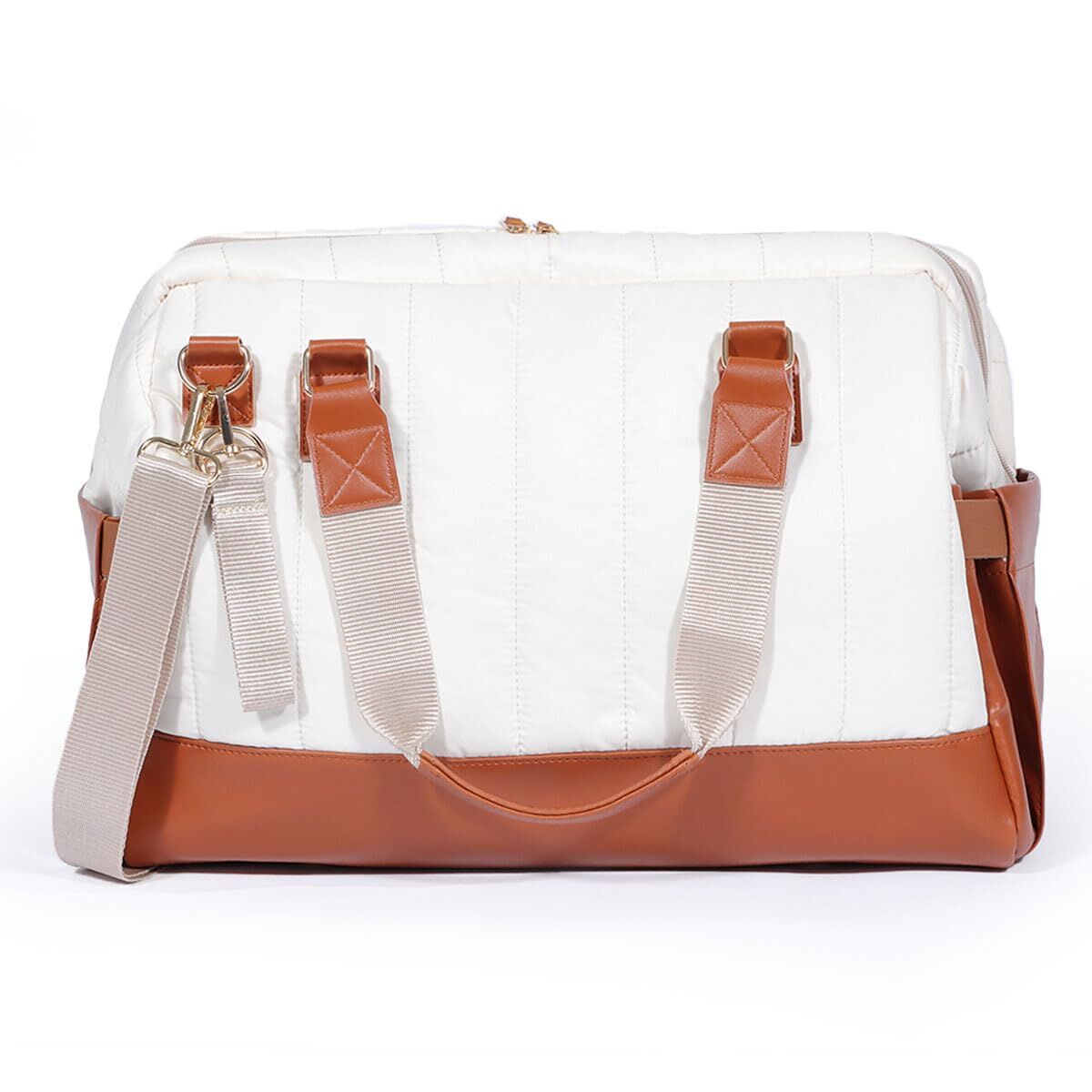 Milk&Moo Stroller Organizer Padded Brown Beige Polyester Compartments