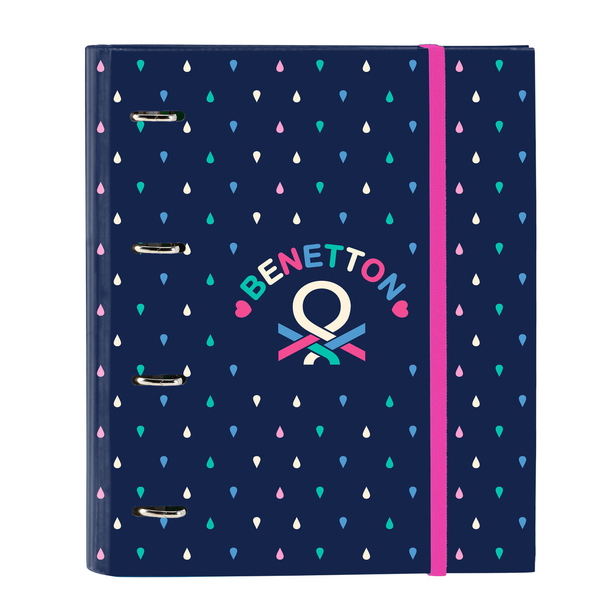 Reliure à anneaux Benetton Drop Multicouleur 27 x 32 x 3.5 cm
