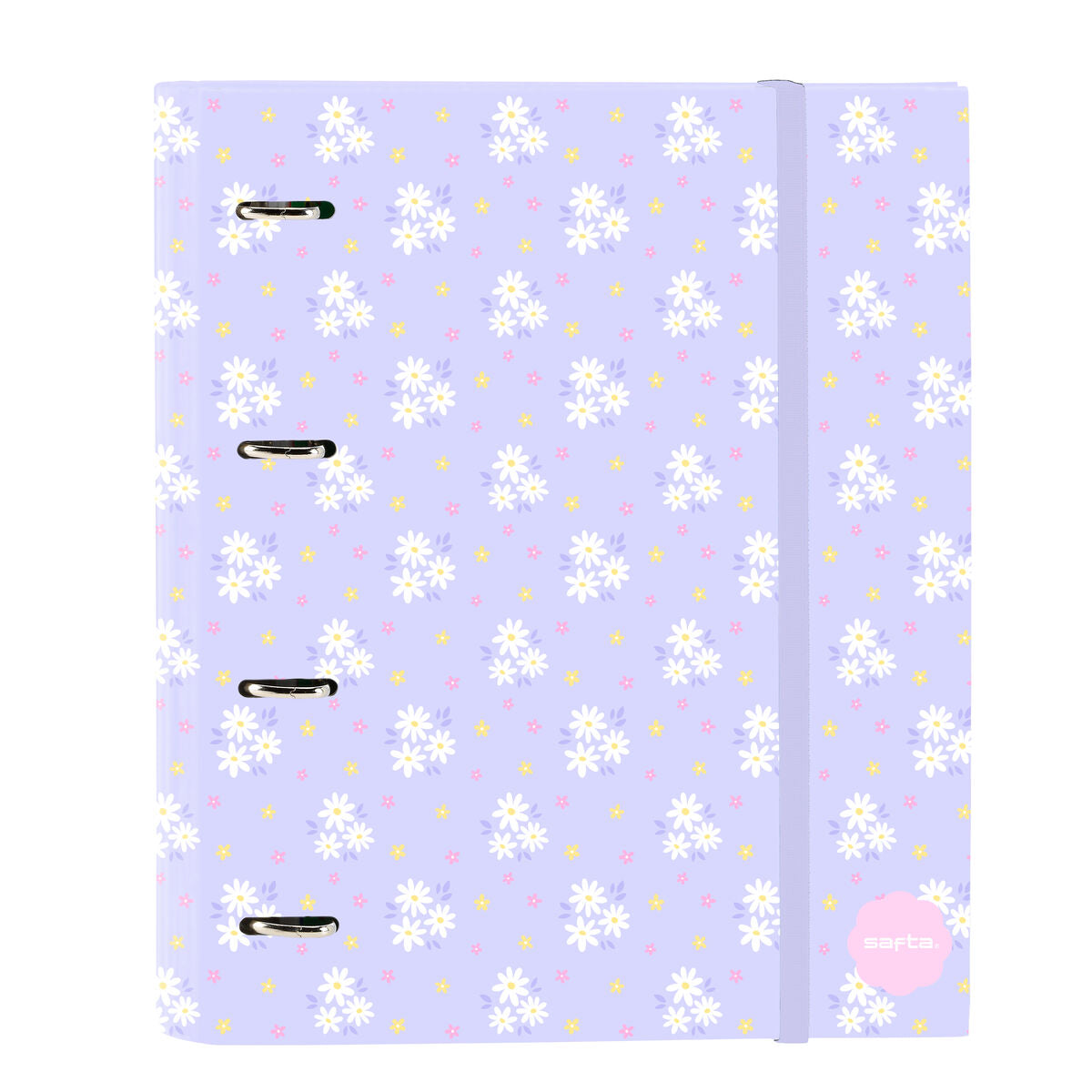 Reliure à anneaux Safta Bouquet Rose Lila 27 x 32 x 3.5 cm