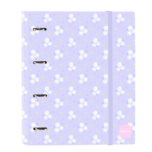 Reliure à anneaux Safta Bouquet Rose Lila 27 x 32 x 3.5 cm