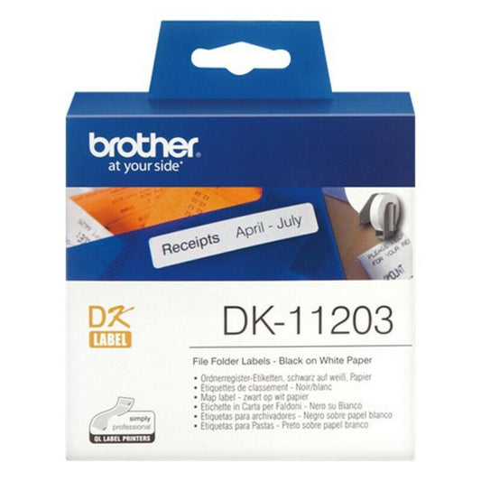 Ruban Laminé pour Etiqueteuses Brother DK11203 Blanc