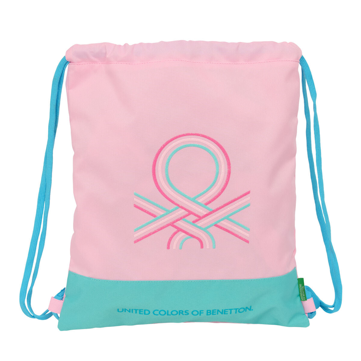 Sac à dos serré par des ficelles Benetton Dolce Multicouleur 35 x 40 x 1 cm