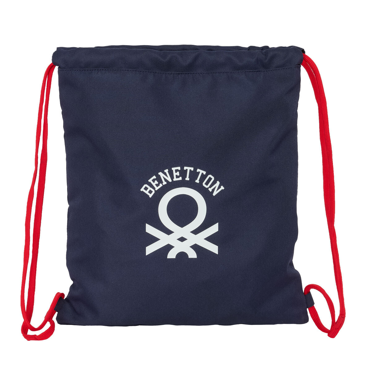 Sac à dos serré par des ficelles Benetton Together Blue marine 35 x 40 x 1 cm