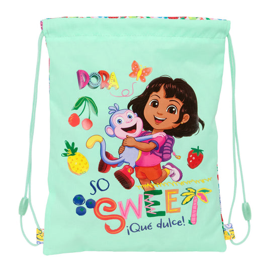Sac à dos serré par des ficelles Dora Turquoise 26 x 34 x 1 cm