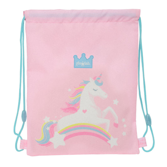 Sac à dos serré par des ficelles Glow Lab Rose 26 x 34 x 1 cm