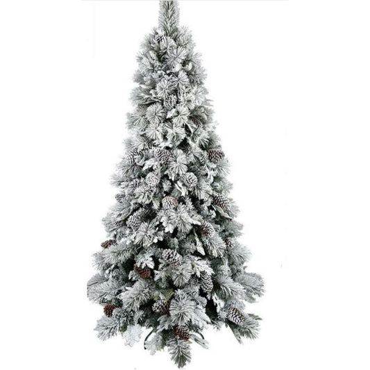 Sapin de Noël Home ESPRIT Blanc PVC Aluminium Enneigé 94 X 94 X 150 CM