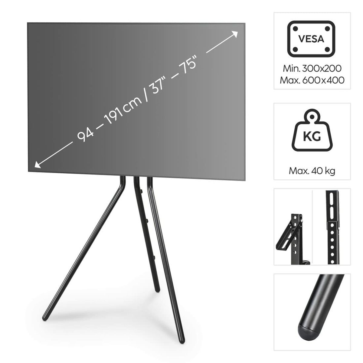 Support de TV Hama 00220870 75" 37" 40 kg