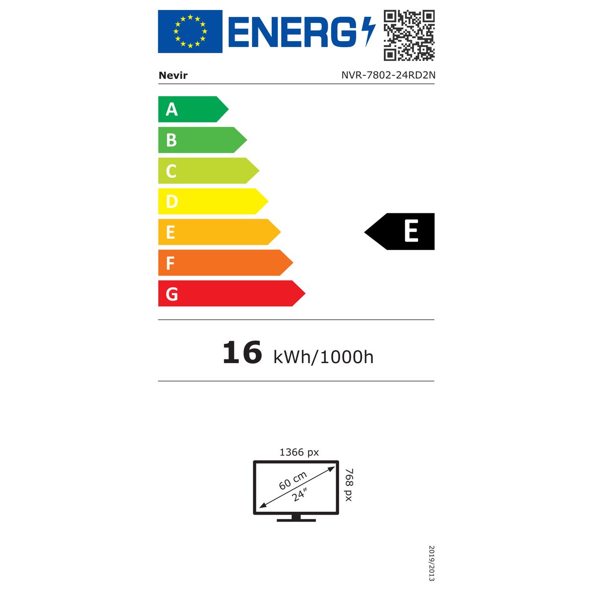 TV intelligente NEVIR NVR-7802-24RD2N 24" HD LED