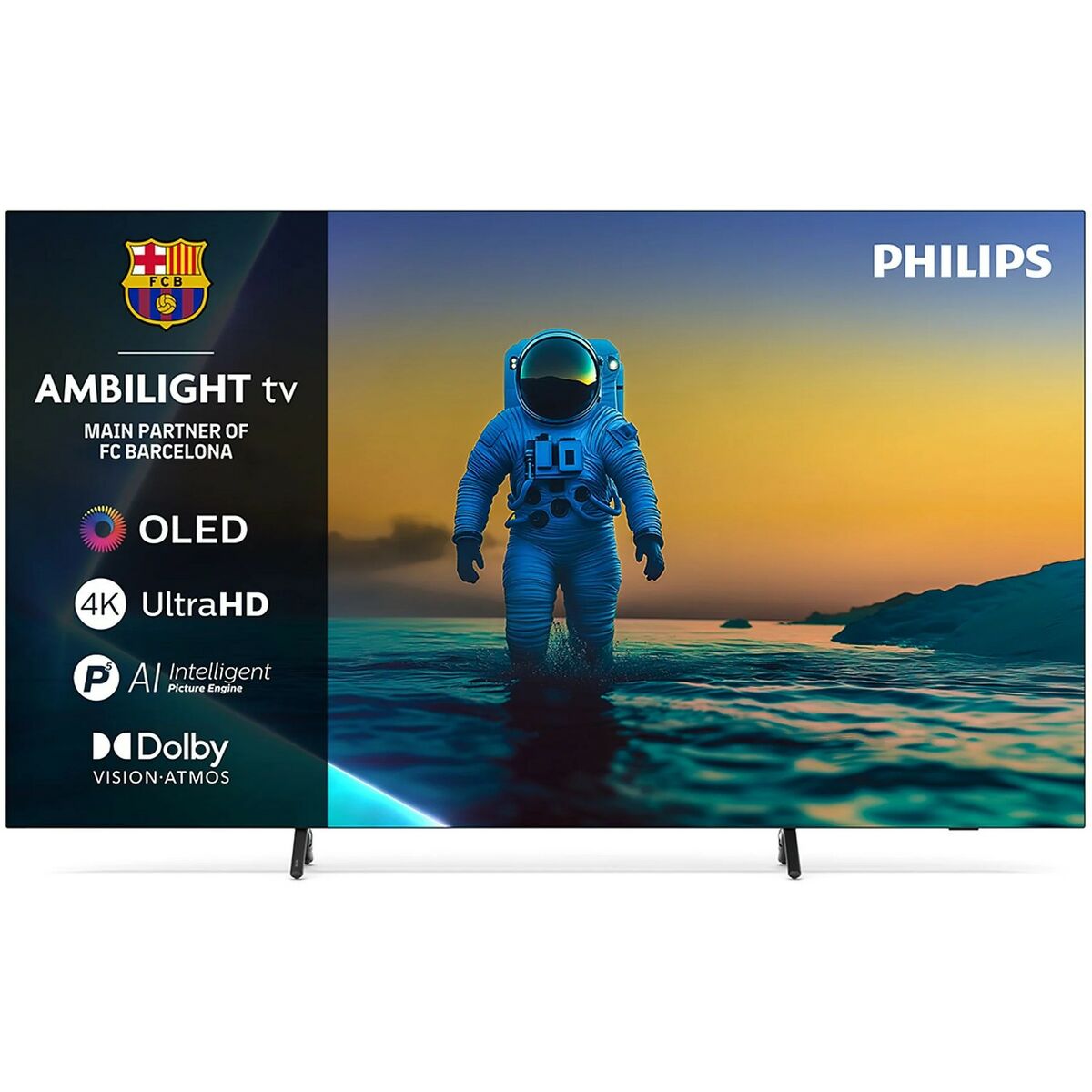 TV intelligente Philips 65OLED820/12 65" UHD ULED HDR Ultra HD 4K Wi-Fi Ambilight DVB-T2 Google Assistant OLED DVB-S2 AMD FreeSy