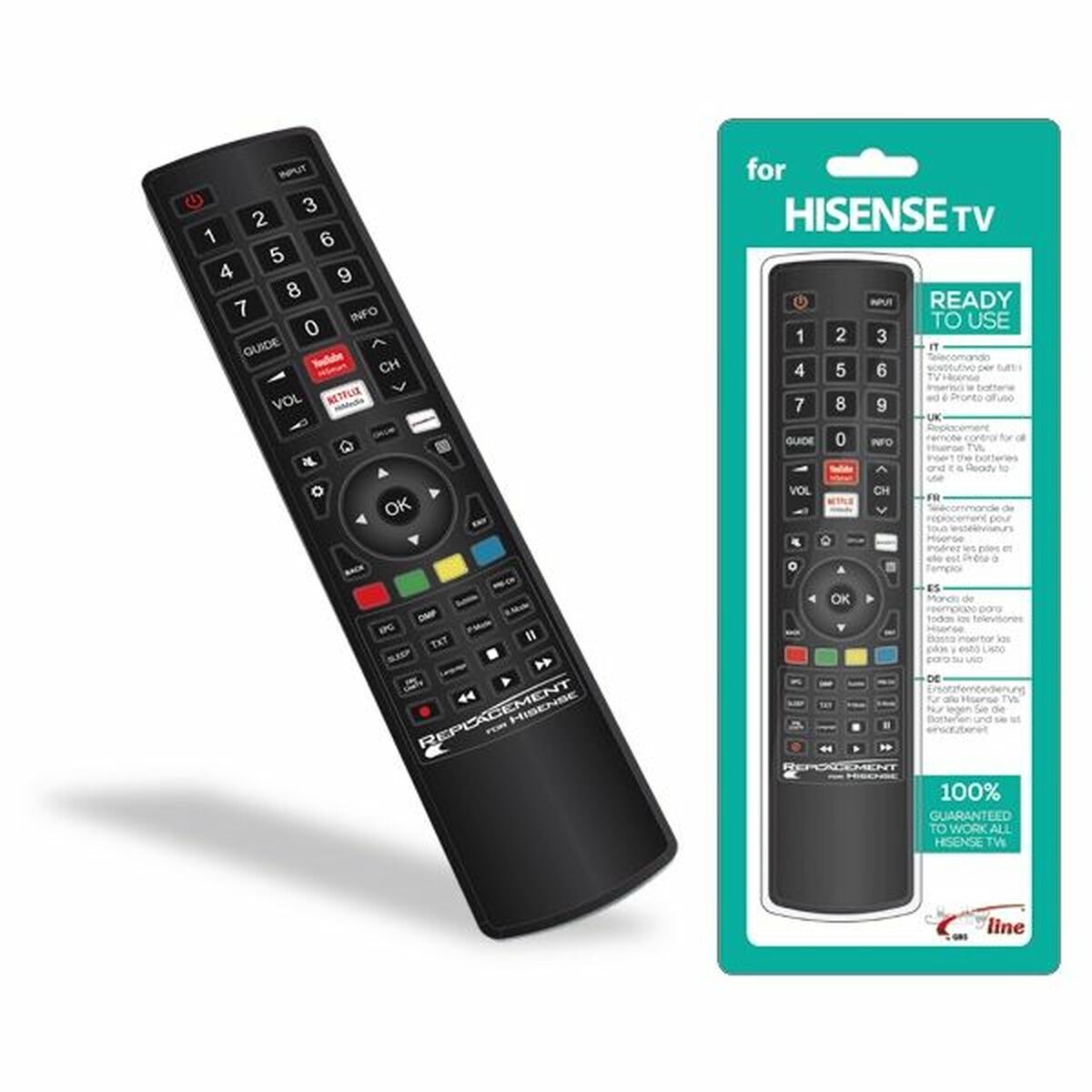 Télécommande Universelle Hisense 1720 Noir