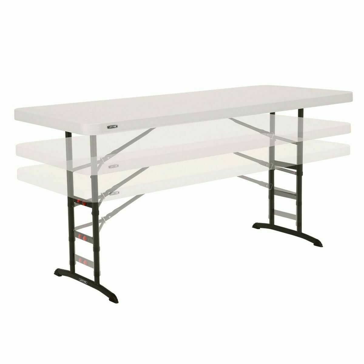 Table Piable Lifetime Blanc Acier Rectangulaire (Reconditionné C)
