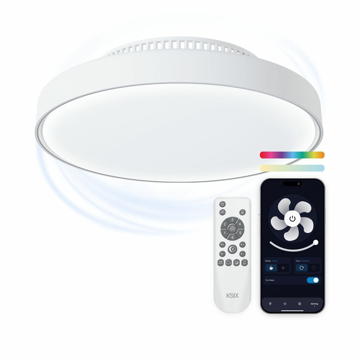 Ventilateur de Plafond avec Lumière KSIX Mistral 4000 Lm