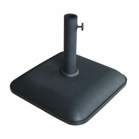 Base Parasol Carré Marbueno Béton Noir 45 x 45 x 7,3 cm 25 kg