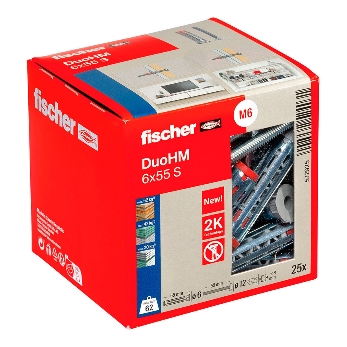 Chevilles et vis Fischer DUO HM M6 (25 unités)
