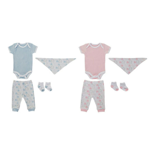 Coffret Bébé DKD Home Decor BE-180261 Bleu Blanc Rose (2 Unités)