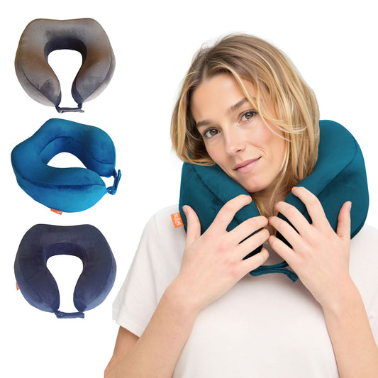 Coussin de Voyage Scape Travel — Bleu Gris, Confort Nomade