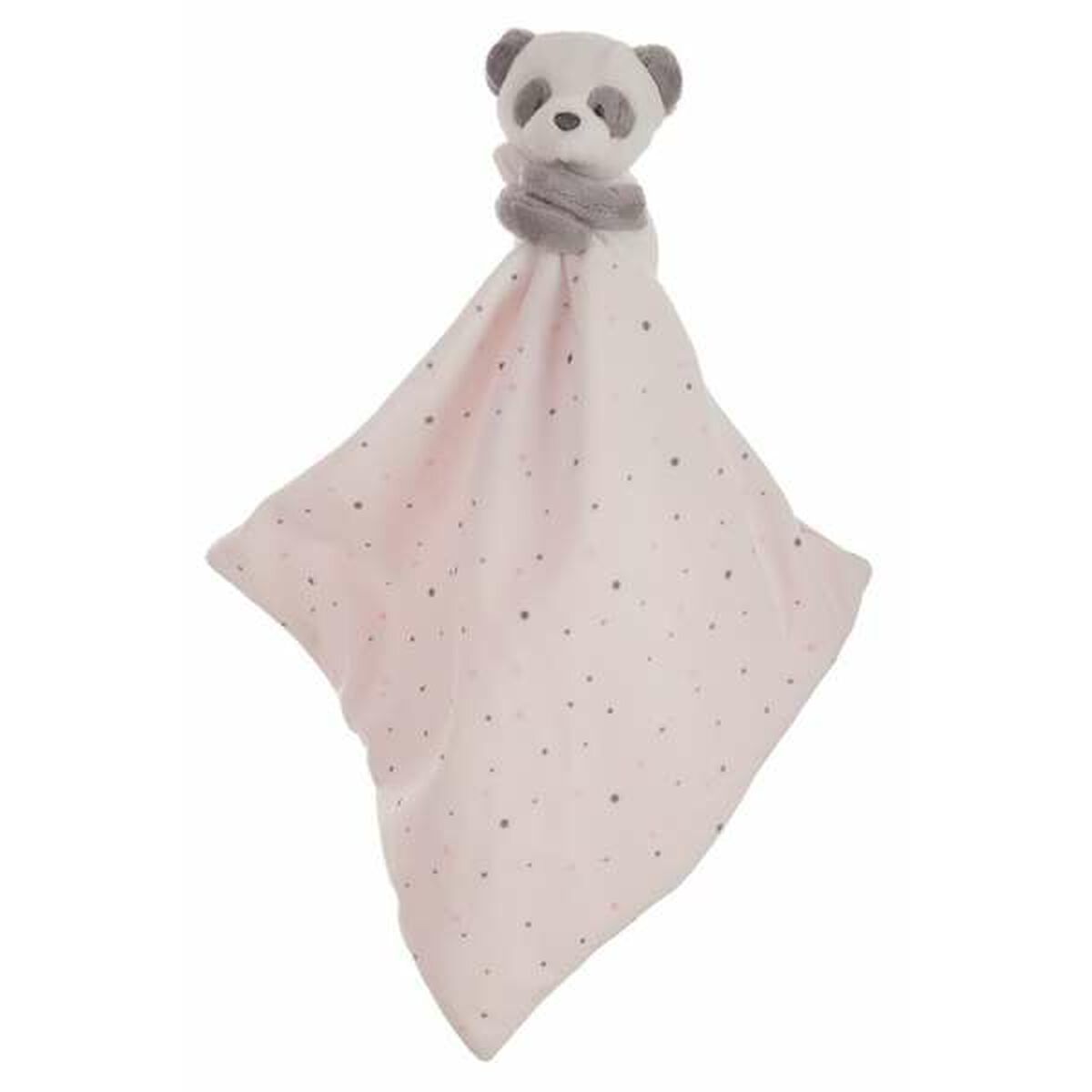 Doudou 25 x 25 cm Ours Panda Rose
