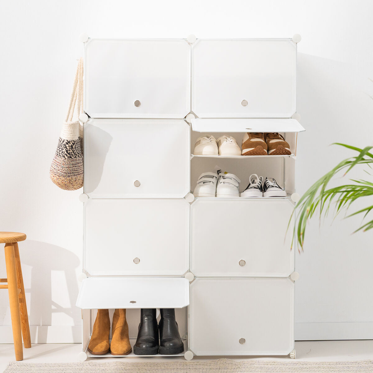 Rangement Modulaire Chaussures InnovaGoods — 36 Paires, Cubes Empilables