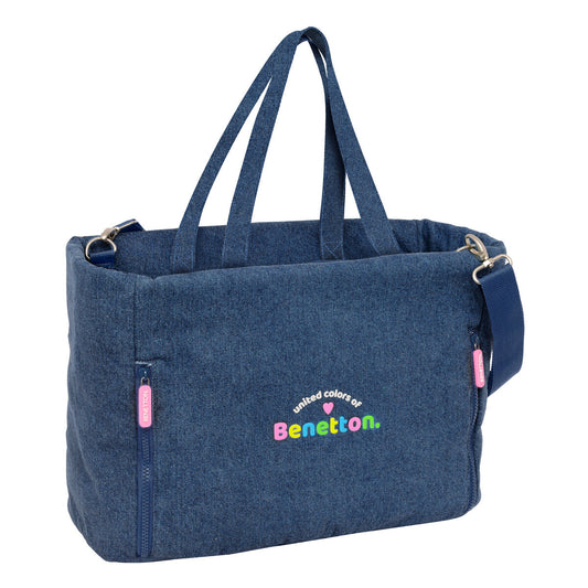 Sac Benetton Denim Bleu