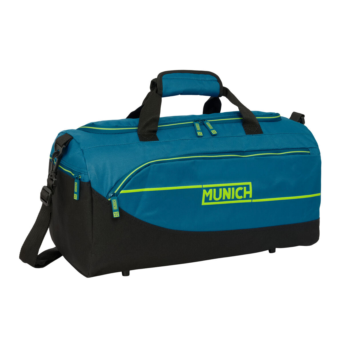 Sac de Sport Munich Land Noir Vert 50 x 25 x 25 cm