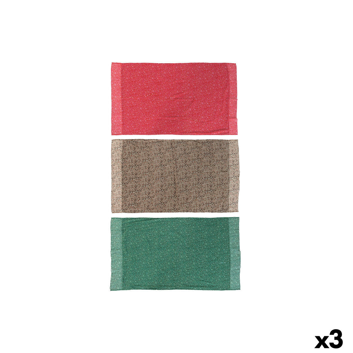 Serviette de Plage Home ESPRIT — Marron Vert Rose (Lot de 3)
