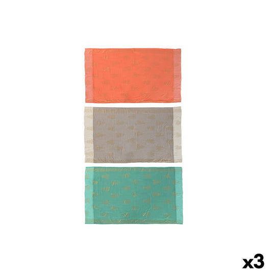 Serviette de Plage Home ESPRIT — Vert Beige Doré Corail (Lot de 3)