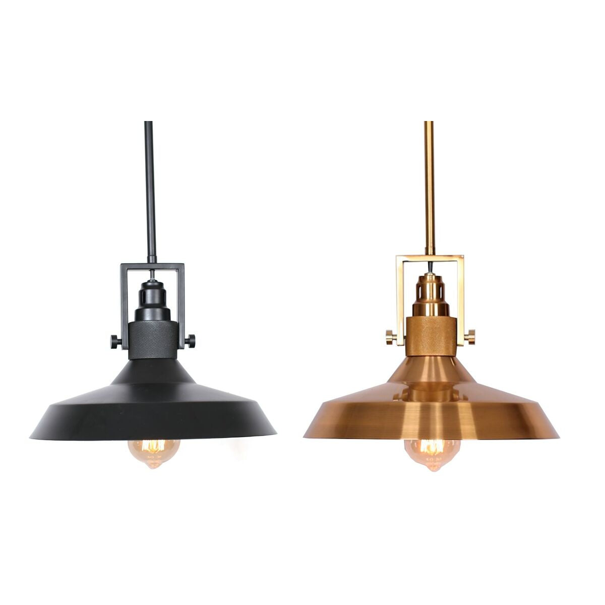 Suspension DKD Home Decor Noir et Doré — Lot de 2
