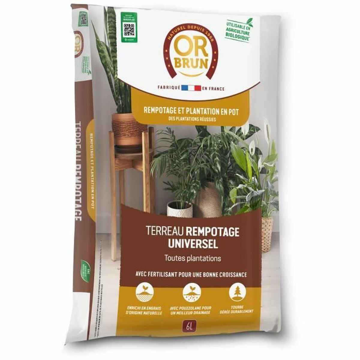 Terreau d'Empotage Or Brun 6 L